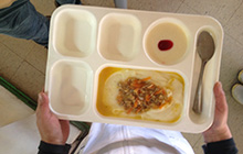 A typical “Cook & Chill” school lunch