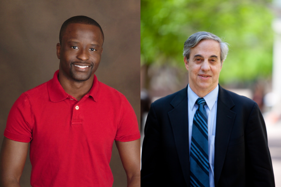 Associate Professor of Sociology Antwan Jones (left) and Professor of Sociology and Public Policy Gregory Squires (right)