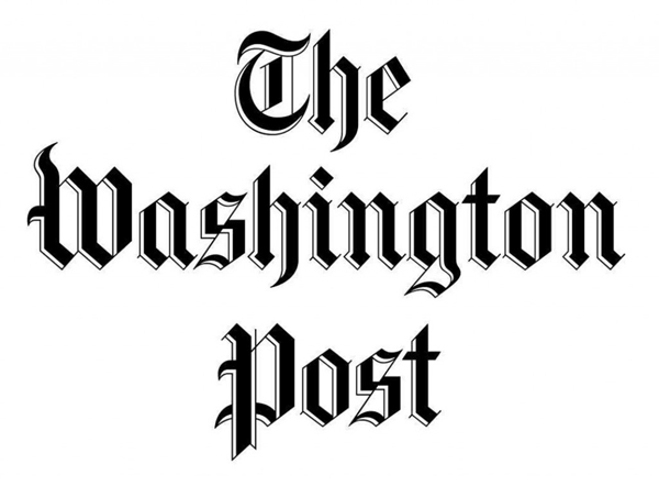 Black lettering that reads "The Washington Post"