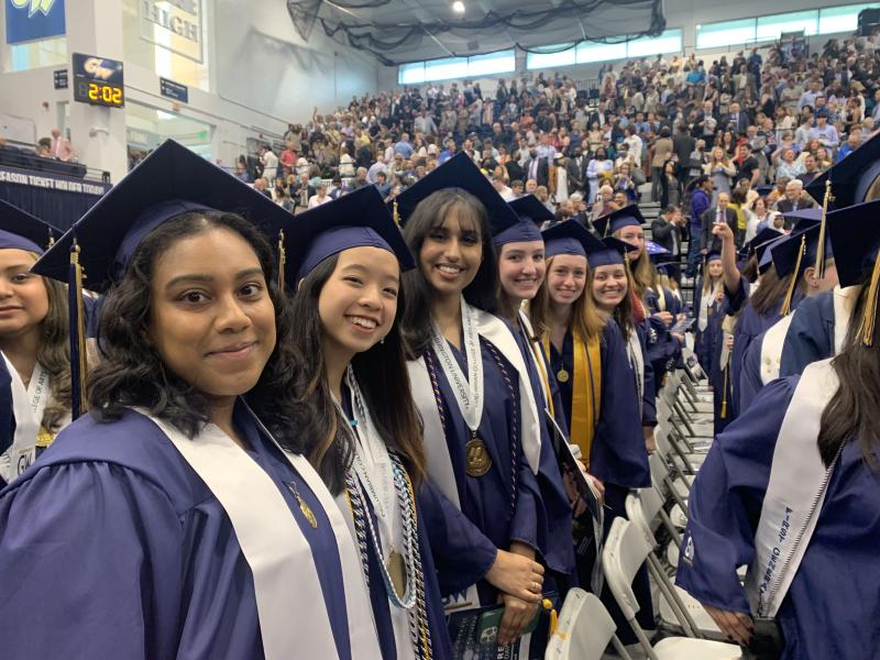 Graduates at the ceremony