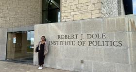 Raina Hackett at the Dole institute